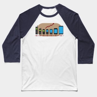 mobile phone evolution Baseball T-Shirt